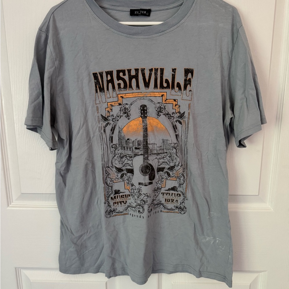 Gray Nashville Graphic T-Shirt